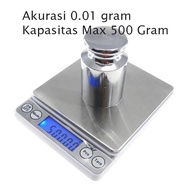 Timbangan Digital Akurasi 0.01 Gram Max 500 Gram 0,01 0.01G Emas Bumbu