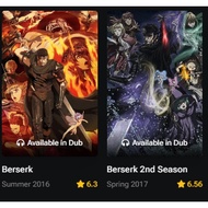 BERSERK COMPLETE SEASON (ENGLISH DUBBED) + MOVIES (32GB USB)