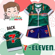 (7-11#2) เสื้อผ้าเด็ก ชุดเด็กแฟชั่น ชุดอาชีพเด็ก ชุดเด็กลายการ์ตูน เนื้อผ้าไมโครเกรดA เสื้อแขนสั้น+ก