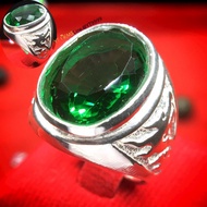 Emerald Ring Dragon Real Silver Pattern (CZ) YTG-10355