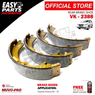 Nuvo-pro Brake Shoe VK-2388 Toyota Innova 2005-2015
