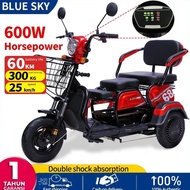 BLUE SKY Sepeda listrik roda tiga / sepeda motor roda tiga / skuter