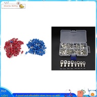 260Pcs 16-14 AWG Red Blue Wire Connector Insulated Fork Terminal Lugs Battery Terminals Set Wire Ter