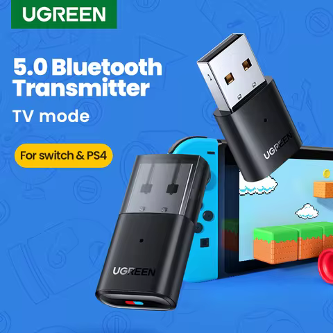UGREEN USB Bluetooth 5.0 Transmitter Audio Adapter For Airpods PC Computer PS4 Pro Nintendo Switch B