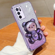 เคสโทรศัพท์กระดาษแข็งกากเพชรโปร่งใส YBD สำหรับ OPPO Reno 12 Pro Reno 12F A3 Pro (อินเดีย) น่ารักและส