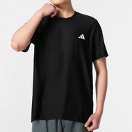 Áo thun nam 2025 Mùa hè Mới Chạy Bộ Tập Luyện Thể Thao Thể Dục Giải Trí Đơn Giản Cơ Bản Thoải Mái Th