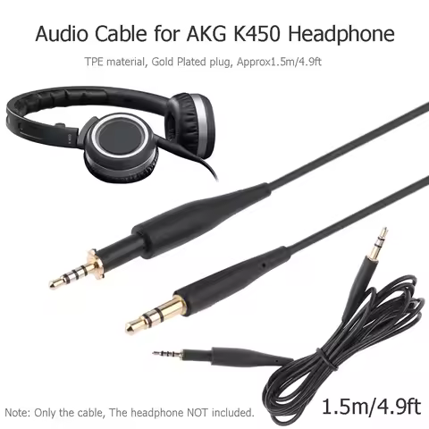 1.5m Audio Cable 2.5mm Male to 3.5mm Male Wire Cord for AKG K450 Q460 K480 K451 Earphone Headphone A