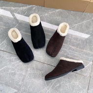 M6Split-toe slippers, furry slippers, winter warm home shoes for women, wool slippers, cotton shoes,