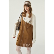 「สินค้าลิขสิทธิ์แท้」IRIS BOUTIQUE 25AW IV73492 Kivra vest เสื้อผ้าผู้หญิง กั๊กเดรส เสื้อแขนยาว สายหว