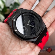 G-Shock AP Casioak Mod Black Red Rubber Sport Luxury (Gen3)
