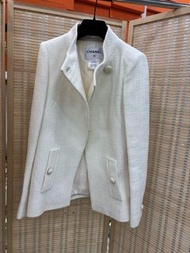 🧥Chanel Milky White long sleeve jacket Size 34 香奈兒 乳白色立領長袖外套 周迅同款 34碼