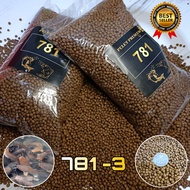 pelet pakan ikan lele 781 -3 ORIGINAL TANPA CAMPURAN premium kemasan 1000gram / pakan ikan lele / pakan ikan nila / pelet ikan lele