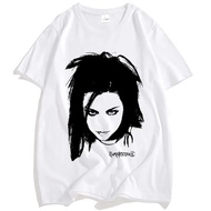 T-shirt dengan ilustrasi oleh Amy Lee, pakar dalam genre gothic rock. Gaya jalanan hip-hop, uniseks,