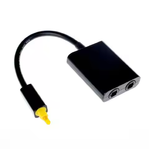 Digital SPDIF Optical Audio Splitter 2 Way Toslink Splitter Adapter 1 input 2 Output SPDIF Optical C