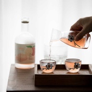 Japanese Style Wine Warmer Set Sake Glass Glass Wine Jug Small Wine Glass Glass Wine Glass Fruit Win