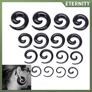 ETERNITY 16Pcs/Set Spiral Taper Flesh Tunnel Ear Stretcher Expander Stretching Plug Snail