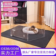 High Transparency Acrylic Pet Fence Transparent Plastic Fence Hamster Toy Ventilation Transparent Fe