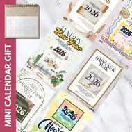 REBENICE 1Pcs Mini Calendar 2026 Gift Set Colleague bulk Edition Gift Colleague Gift Seasonal Eve