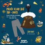 14 ชุดโจรสลัด Pirate Halloween - Top and Pants and Pirate Scarf Hat