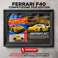 Gambar Frame Diecast Ferrari F40 Compitizione 2025 Berserta Poster