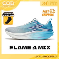 Local 361 Degrees Flame 4 Mix Professional Carbon Plate Running Shoes Breathable 672512253