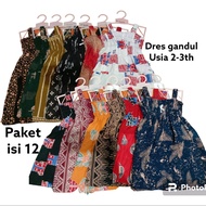 12 pcs pdres semok gandul anak usia 2-3th dres gandul anak