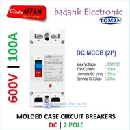 - MCCB DC 2P 100A 600V Molded Case Circuit Breaker Solar Panel PLTS