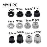 MYHRC 1.9/2.2Inch Wheel Rim Metal 12mm Hex Hub Wheel Widen Adapter for 1.9 2.2 Inch Wheel Rim Axial 