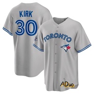 Regatta Toronto Blue Jays T-shirt #   30 Alejandro Kirk Gray Baseball T-Shirts