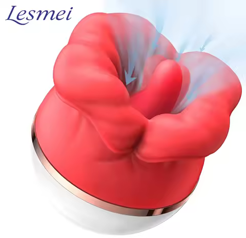1pc Rose Red Lips Vibrator Vagina Tongue Clitoral Stimulator g-spot Massager Female Masturbator Adul