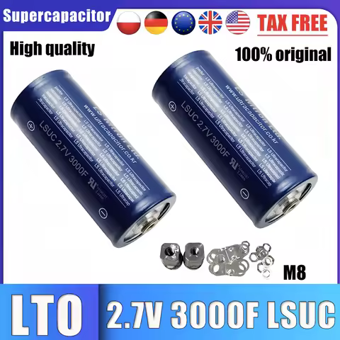 1-12pcs 2.7V 3000F LSUC Super Farad Capacitor DIY12V 24V 36V Spot Welding Machine Car Audio Car Star