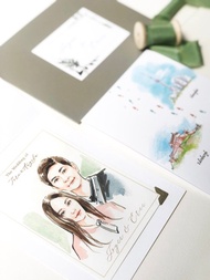 手繪水彩人像畫 | 似顏繪 | 客製畫像