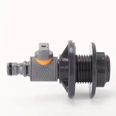 PVC IBC Water Barrel Adapter Durable Water Tank Connector with Control Valve Quick Installation Rain