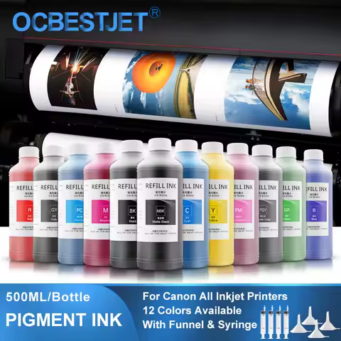 500ML Pigment Ink For Canon PFI-107 PFI-120 PFI-320 PFI-102 PFI-104 PFI-707 PFI-710 PFI-206 PFI-306 