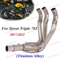 For Triumph Street Triple 765 765R 765RS 2017-2022 Motorcycle Escape Exhaust Slip On Front Tube Orig