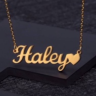 24k gold plated custom name necklace