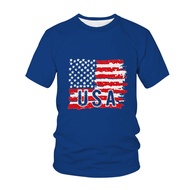 New Summer 3D America Flag Emblem Printed T Shirt American Spiritual Totem Graphic T-shirts For Men 