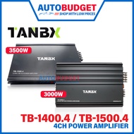 TANBX TB-1400.4 TB-1500.4 4 Channel Power Amplifier 3000W Car Amplifier Power Amp Kereta 4 CH Amp Ca