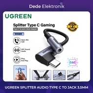 IPHONE Ugreen Converter Splitter DAC Gaming Audio Type C To Jack 3.5mm On Mic For Samsung Android iP