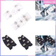 [ResinxaMY] Crampons Ice Cleats Slip on Footwear Gripper Spike with 5 Steel Spike Grips Snow