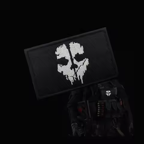 Call Of Duty Patches For Clothing Ghost Mask Embroidery Patch Iron On Patches On Clothes Punk Skull 