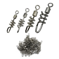 Fabulous Do Screw Lock Snap 40 Pieces Corrosion Resistant Rolling Eging Lure Boat Fishing Stainless 