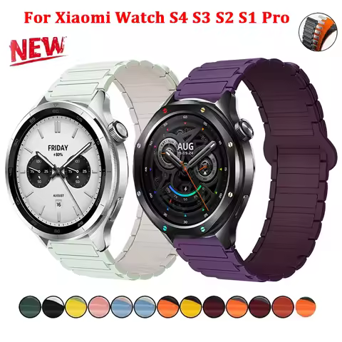 Silicone Strap For Xiaomi Watch S4 S3 S2 S1 Pro Magnetic Loop Bracelet For Xiaomi Watch 2 Pro Mi Wat