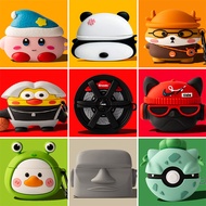 For Jabra Elite 3 Case Jabra Elite 4 Silicone Soft Case 3D Cartoon Wheel Cute Bulldog Kirby Panda Ja