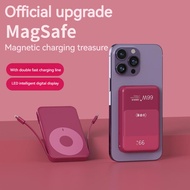 66W magnetic wireless power bank, ultra-large capacity, 20000 mAh, built-in cable, fast charging pow