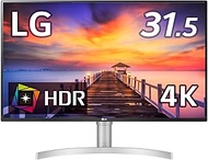 LG 32UN550-WAJP Frameless Monitor Display, 31.5 Inches, 4K, HDR, VA Matte, HDMI x 2, DP, FreeSync Compatible, Speakers, Height Adjustment, Safe, Blue Light Reduction