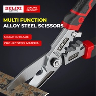 DELIXI CR-V 8.5 inch multi-purpose shears, cuts iron plates, cuts pressed wires and strips wires wit