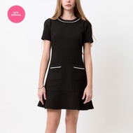 EP เดรสสั้นผ้าทวีต ผู้หญิง สีดำ | Tweed Short Dress | 05003