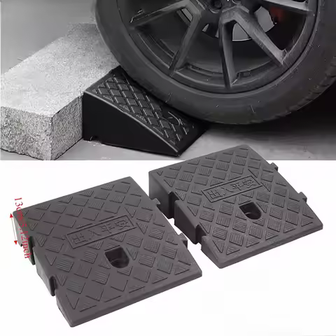 Heavy Duty Driveway Ramps7/13cm Height Portable Anti-Slip Car Wheel Chock Set Threshold Ramp for Tru