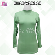 Manset Dalaman Kebaya Lengan Panjang Wanita Polos Bahan Spandek Balon Licin Daleman Perempuan Warna 